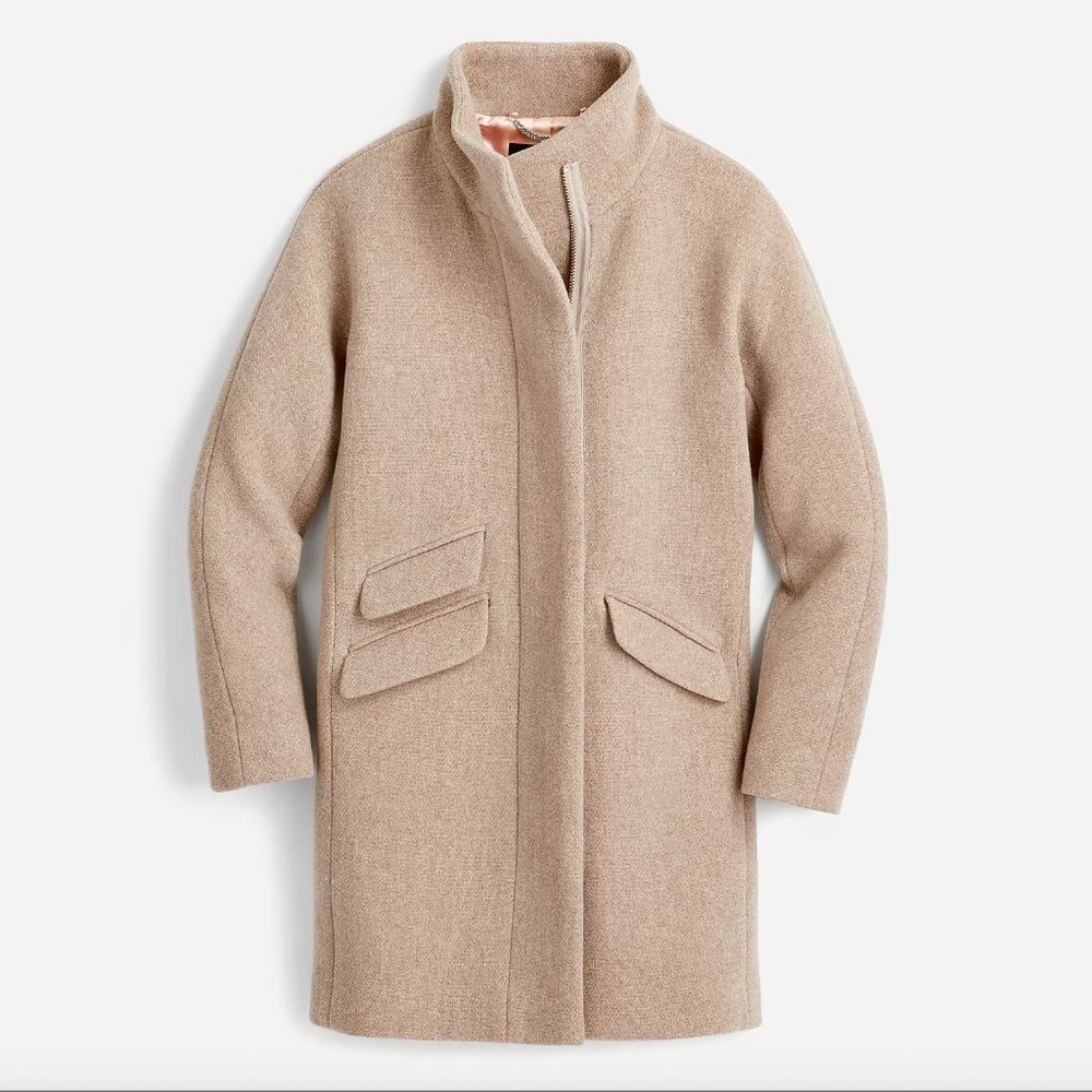 J. Crew Cocoon coat in Italian stadium-cloth wool blend - Size 00